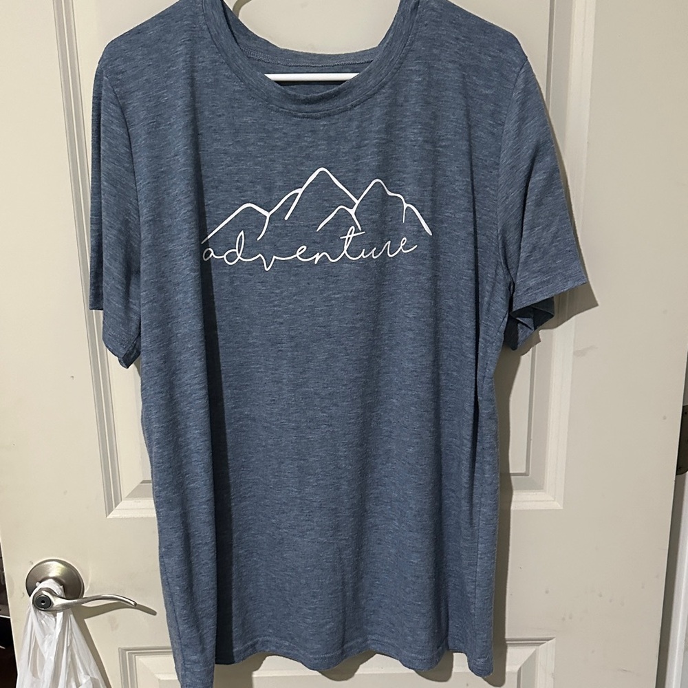 Blue 'Adventure' Graphic Tee